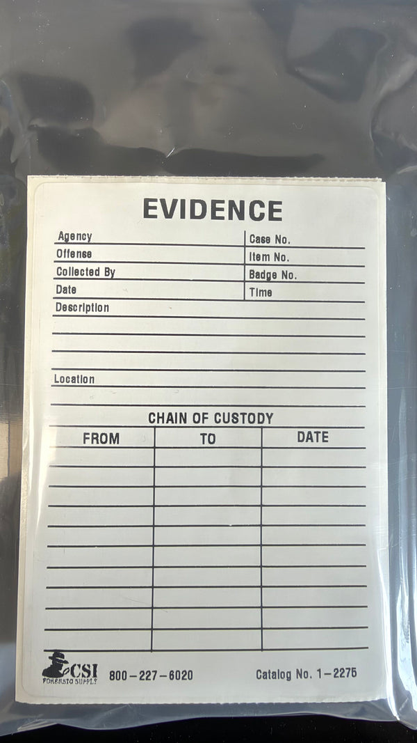 Self-Adhesive Evidence Labels