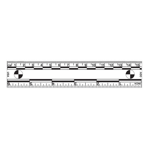 Magnetic 6 inch Ruler, White