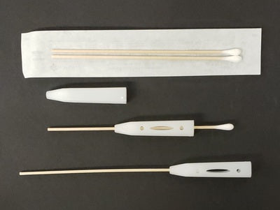 6" Cotton-Tipped Swab with Swab Shield