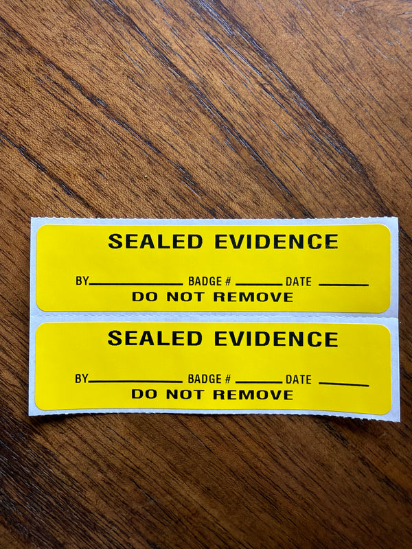Safety Labels - Sealed Evidence Do Not Remove
