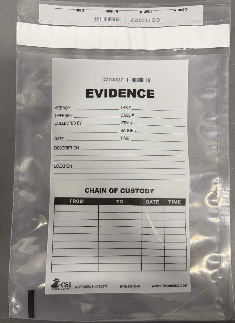 5 Mil Clear Evidence Bags with Write-on Surface