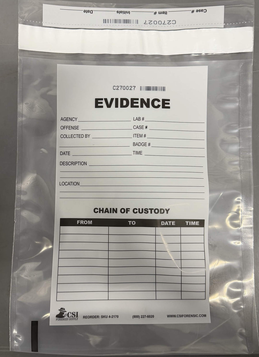 5 Mil Clear Evidence Bags with Write-on Surface