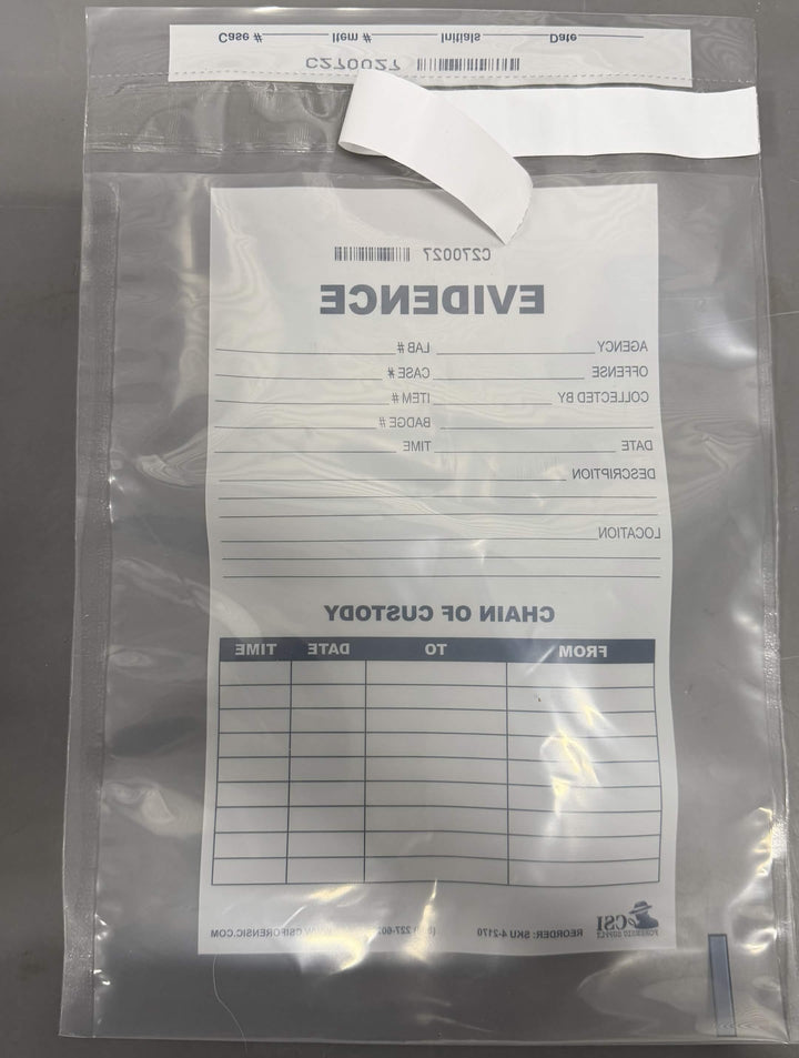5 Mil Clear Evidence Bags with Write-on Surface
